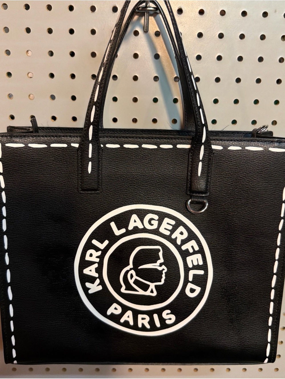 Karl Lagerfeld Black and White Logo Tote